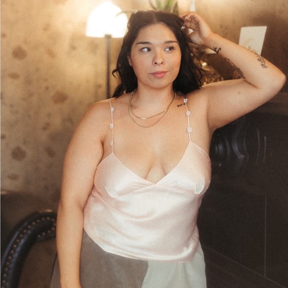 Vintage La SENZA 100% Silk Pink Tank Top - Picture 3 of 5